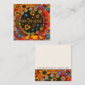 おもしろいカラフルが善意書をインスパイア見る スクエア名刺 (正面/裏面)