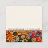 おもしろいカラフルが善意書をインスパイア見る スクエア名刺 (裏面)