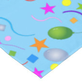 おもしろいカラフルとバルーンとライトブルーの星 テーブルクロス (アングル)