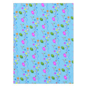 おもしろいカラフルとバルーンとライトブルーの星 テーブルクロス (正面)