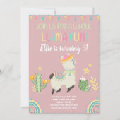 おもしろいカラフルとフィエスタパーティーカー子供へドまたはティー 招待状 (正面)