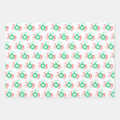 おもしろいカラフルとブライトメリークリスマスホリデー3 ラッピングペーパーシート (正面3)