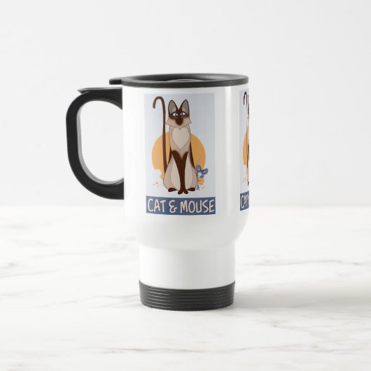 おもしろいカラフルとマウス トラベルマグ (左)
