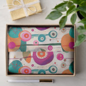 おもしろいカラフルと円ティッシュペーパー 薄葉紙 (ギフト)