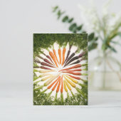 おもしろいカラフルにんじん ポストカード (スタンド正面)