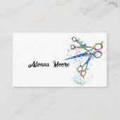 おもしろいカラフルのハサミは白でアートをカスタム作る 名刺 (正面)