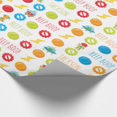 おもしろいカラフルのビープ音のパターン子 ラッピングペーパー (角)