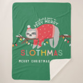 おもしろいカラフルの休日モダンのクリスマス シェルパブランケット (正面)