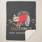 おもしろいカラフルの休日モダンのクリスマス シェルパブランケット (正面)