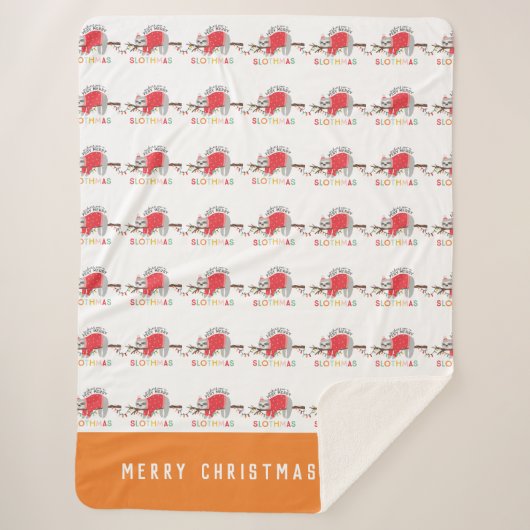 おもしろいカラフルの休日モダンのクリスマス シェルパブランケット (正面)