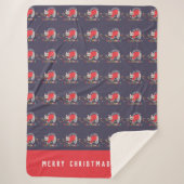 おもしろいカラフルの休日モダンのクリスマス シェルパブランケット (正面)