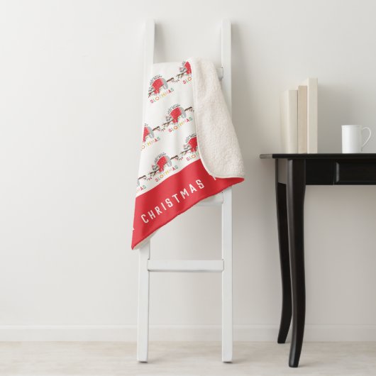 おもしろいカラフルの休日モダンのクリスマス シェルパブランケット (インサイチュ)