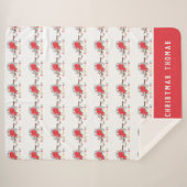 おもしろいカラフルの休日モダンのクリスマス シェルパブランケット (正面(横))