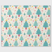 おもしろいカラフルの木 ラッピングペーパー (フラット)