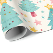 おもしろいカラフルの木 ラッピングペーパー (ロールコーナー)