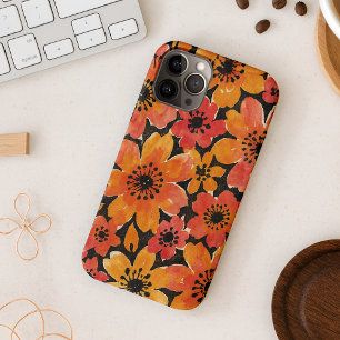 おもしろいカラフルの繊細な水彩花 iPhone 11 PRO MAXケース