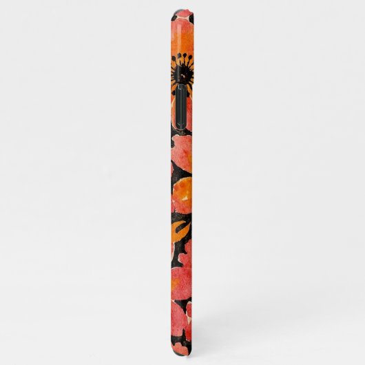 おもしろいカラフルの繊細な水彩花 iPhoneケース (右側)