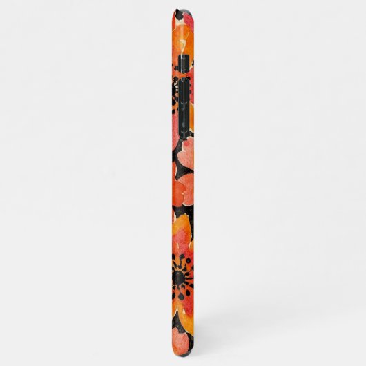 おもしろいカラフルの繊細な水彩花 iPhoneケース (左側)