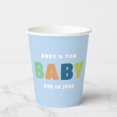 おもしろいカラフルの赤んはっきりした坊シャワー 紙コップ (裏面)