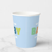 おもしろいカラフルの赤んはっきりした坊シャワー 紙コップ (右)