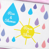 おもしろいカラフルの雨粒と太陽 バスマット