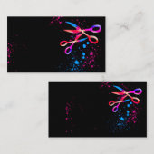 おもしろいカラフルはブラックでアートをカスタム作る 名刺 (正面/裏面)