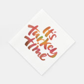 おもしろいカラフルは七面鳥の時の感謝祭ディナー スタンダードランチョンナプキン (角)