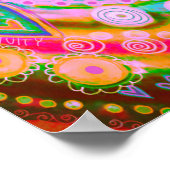 おもしろいカラフルは今日のインスピレーションに感謝 ポスター (角)