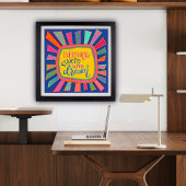 おもしろいカラフルは夢の引用文からインスパイア始める ポスター