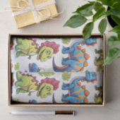 おもしろいカラフルをテーマにした恐竜ダニ 薄葉紙 (ギフト)