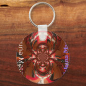 おもしろいカラフルアフリカデザイン キーホルダー (正面)