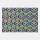 おもしろいカラフルアロハトロピカルボホ ラッピングペーパーシート (正面)