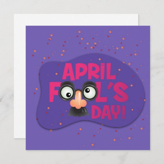 おもしろいカラフルエイプリルフールズの日 シーズンカード (正面/裏面)