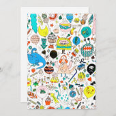 おもしろいカラフルエイリアンモンスターズパーティー シーズンカード (正面/裏面)