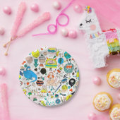 おもしろいカラフルエイリアンモンスターズパーティー ペーパープレート (パーティー)