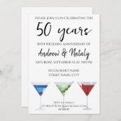 おもしろいカラフルカクテル 招待状 (正面/裏面)