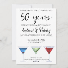 おもしろいカラフルカクテル 招待状