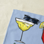 おもしろいカラフルカクテルDrums Margaritas Summer ビーチタオル (インサイチュ)