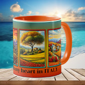 おもしろいカラフルカスタムアイタリアンート コーヒーマグカップ