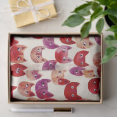 おもしろいカラフルカラー猫パターン 薄葉紙 (ギフト)