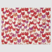 おもしろいカラフルカラー猫パターン 薄葉紙 (正面)