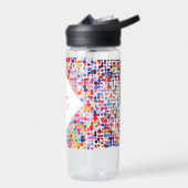 おもしろいカラフルカラー絵を描ブロット子供の誕生日 ウォーターボトル (左面)