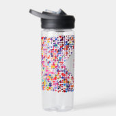 おもしろいカラフルカラー絵を描ブロット子供の誕生日 ウォーターボトル (右面)