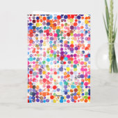 おもしろいカラフルカラー絵を描ブロット子供の誕生日 カード (裏面)