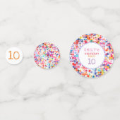 おもしろいカラフルカラー絵を描ブロット子供の誕生日 コンフェッティ (正面)