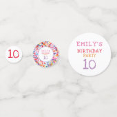 おもしろいカラフルカラー絵を描ブロット子供の誕生日 コンフェッティ (裏面)