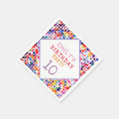 おもしろいカラフルカラー絵を描ブロット子供の誕生日 スタンダードカクテルナプキン (角)