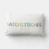 おもしろいカラフルカラーNatchitoches Louisiana ランバークッション (正面)