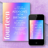 おもしろいカラフルガールズ誕生日 招待状