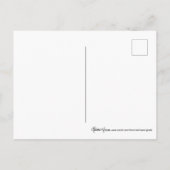 おもしろいカラフルガールピンクヘア白黒ストライプおもしろい ポストカード (裏面)